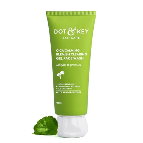 Dot & Key CICA Face Wash for Acne Prone Skin, 2% Salicylic Acid w...