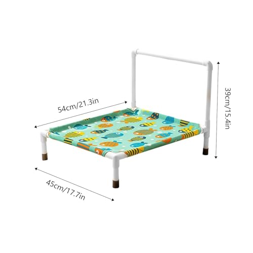 Cama perro elevada transpirable portátil hamaca de mascotas verano 6