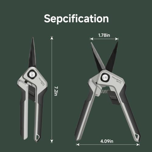 Image of PrunePro Pruning Shears Scissors Set - Professional German Stainless Steel Hand Pruner Anti-Break Lock Ergonomic Garden Scissors for Branches Herb Flower Bonsai Garden Clipper