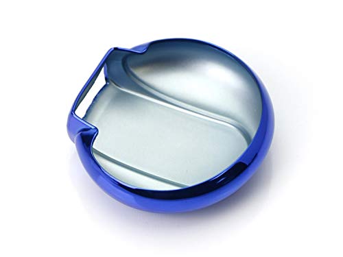 Ijdmtoy Chrome Finish Blue Tpu Key Fob Protective Cover Case Compatible With 2014/2015-Up 3Rd Gen Mini Cooper F55 F56, 2017-Up 2Nd Gen F60 Countryman #TOP6