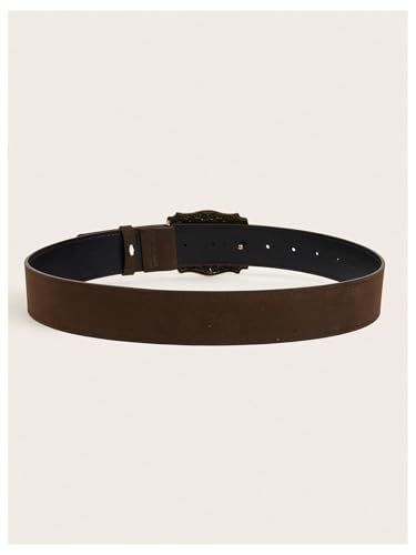 Women's Retro Western Belts Carved PU Leather Medium Waist Cowgirl Belts for Jeans2