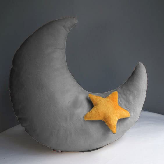 Crescent Moon Moonlight Cushion PriMaryHoMe Moon Pillow For Kids