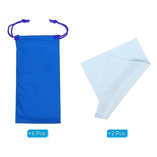 Image of PATIKIL Microfiber Glasses Bag, Sunglasses Pouch Eyeglass Bag Soft Sunglass Case with Eyeglasses Cleaning Cloth
