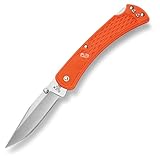 Buck Knives 110 Folding Hunter Slim Select Lockback Pocket Knife with Thumb Studs and Removable/Reversible Deep Carry Pocket Clip
