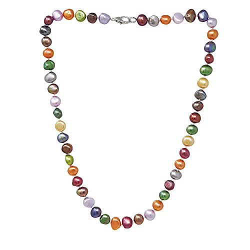 Collier de perles baroques haut de gamme 8-9 mm en nacre naturelle