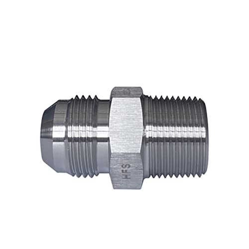Image of HFS(R) 1 inch NPT Male to 1 inch JIC Male Adapter Flared Tube Fitting Pipe Connector Stainless Steel 304