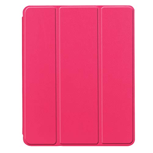 JIANGfu iPad Pro 5/6th 9.7 2017/2018 Case Cover,Ultra Slim Leather Smart Case Cover With Pencil Holder Screen Protective Smart Case (Hot Pink)
