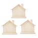 MILISTEN 3Pcs Unfinished Wood Wood Wood Box Salvadanaio Blank House House Coin Bank Cambiatore Supporto Saving Pentola per DA TE Disegno Pittura Giocattoli Regalo di Compleanno Desktop