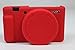 ZV-1 Case, BolinUS Fullbody Ultra-Thin Lightweight Rubber Soft Silicone Housing Case Bag Cover for Sony ZV-1 ZV1 (Red)