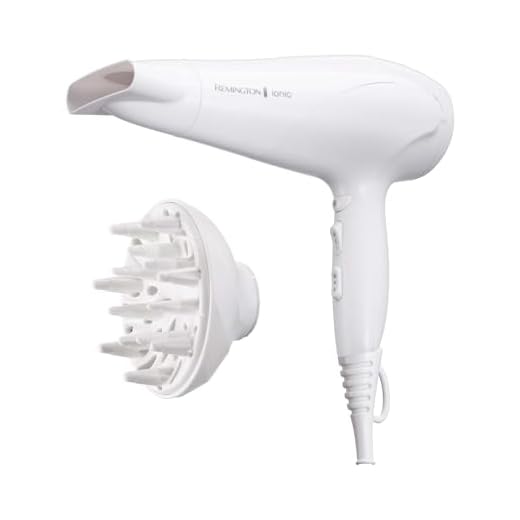 Remington Hair Dryer Ion (2200 W, Ion Care Ceramic Ring: Gentle Styling and Even Heat Distribution, 3 Heating and 2 Separate Fan Levels, Cooling Level, 2 Attachments) D3199 (Amazon Exclusive)