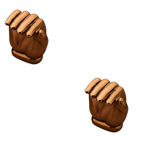 Image of Hand Design Knob for Drawer /Door Knob /Drawer Knobs /Decorative Knobs and Pulls /Door Hardware /Zinc Alloy (PVD Rose Gold Finish) Pack of 2-| 3 Years Warranty |