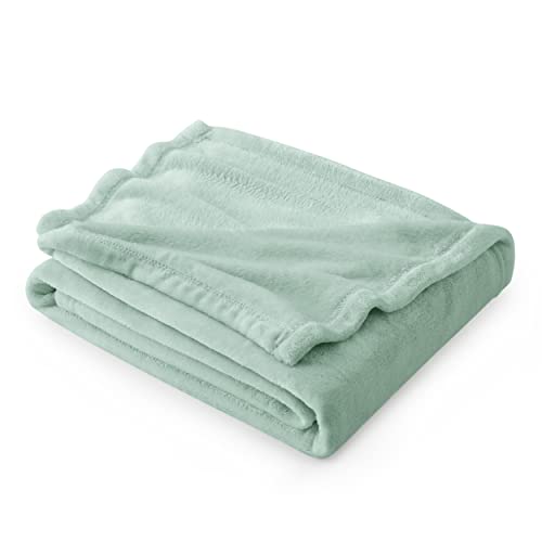 Bedsure Fleece Blanket Sofa Throw - Versatile Blanket Fluffy Soft Throw for Bed and Couch Twin/Double, Jadeite, 150x200cm