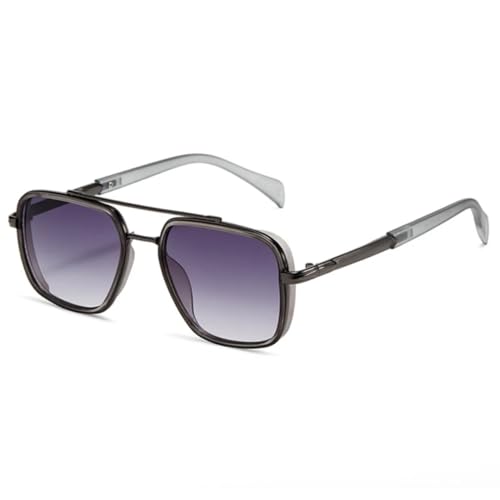Lunettes de soleil Double Bridges pour femmes et hommes style punk rétro