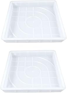 YARDWE 2pcs Walk Maker Plastic Maker Mold Concrete Pathmate Stone Moldings Paving Pavement Concrete Molds and Foams Stepping Stone Paver Walk Way Cement Mold 25cm