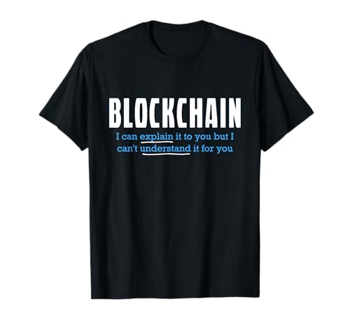 Explicar la camisa Blockchain criptografía Bitcoin Techie Gift Camiseta