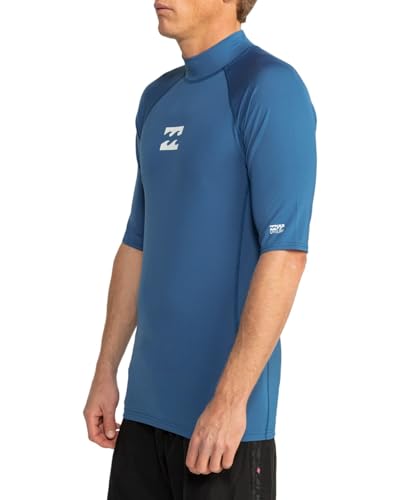 Licra de manga corta Billabong Waves All Day para hombre en color azul marino talla M 4