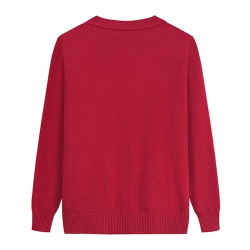 Middle-Aged Elderly Mothers Sweaters Autumn Winter Women Casual Cardigan Old Round Neck Knitwear2