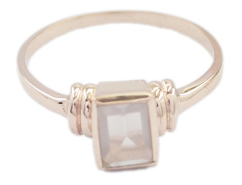Bague quartz rose RIYO anti-ternissement en argent 925 rose gold