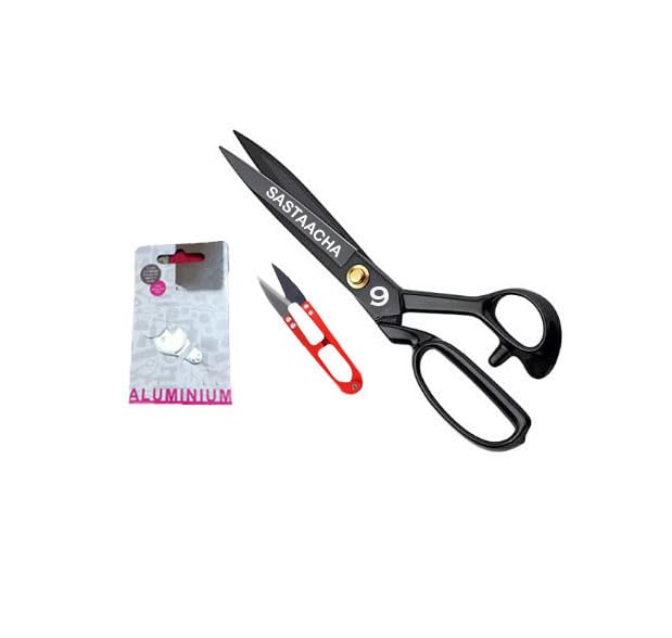 Image of Scissors For Cloth Cutting Fabric Stainless Steel Tailor Scissors (8 inch gold) (9 INCH BLACK)