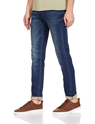 Image of Monte Carlo Mens Cotton Blend Jeans (2220873050Dn-1-40, Light Blue, 40)
