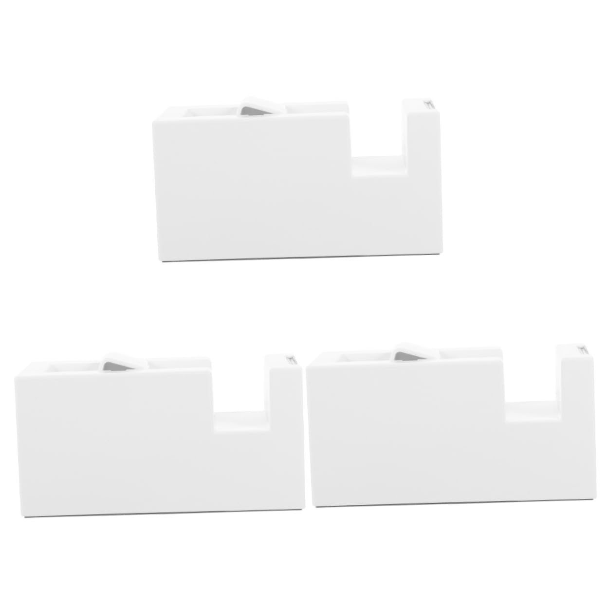 jojofuny 3 Pezzi distributore di nastro cucina Titolare scrivania porta nastro Cutter simpatico dispenser di nastro adesivo porta nastro da scrivania carino AbS bianca