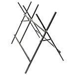 Harbour Housewares Iron Saw Horse - Black - Garden Folding Saw Horse Work Bench Folding Workbench Stand Cutting Wood Holder Lightweight Log Splitter Sawhorse for Logs, Wood, Sawing