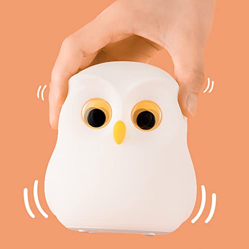 Image of QANYI Owl Gifts Owl Lamp – Multi-Color Silicone Room Decoration Nursery Owl Light for Kids and Toddler Baby, Cute Owl Birthday Gifts Ideas for Owl Lovers Kids Girls Boys Women Bedroom Decor