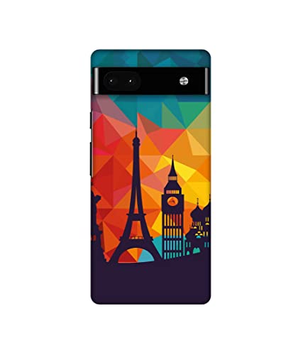 Amazon Brand- Solimo Designer Colored Paris 3D Printed Hard Mobile Back Case Cover Compatible for Google Pixel 6a 5G