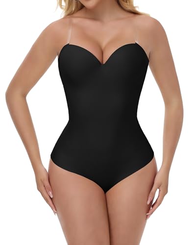 SHAPESHE Backless Shapewear Bodysuit for Women Plus Size Seamless Sculpting Body Shaper for Wedding...