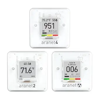 SAF Aranet4 + Aranet2 + Radiation Detector Bundle - Air Quality & Radiation Monitoring Devices