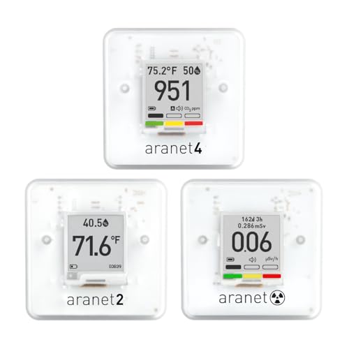SAF Aranet4 + Aranet2 + Radiation Detector Bundle - Air Quality & Radiation Monitoring Devices