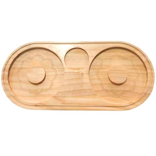CGTQROVR Margarita Salt Rimmer con platillo 2 Compartimentos de azúcar y Rimmer de Sal para cócteles Bar de Madera Rimmering para Bebidas Cóctel Martini