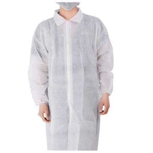 Disposable Lab Coat Non Woven Visitor Coat, Single Use Protective Lab Coat for Hospital, Laboratory, Food Processing & Pharmaceutical Industry, Lightweight Hygiene Safety Coat for Men & Women-picture-18