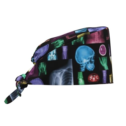X-Ray Working Cap Breathable Adjustable and Sweatband Comfortable Scrub Cap for Women Men
