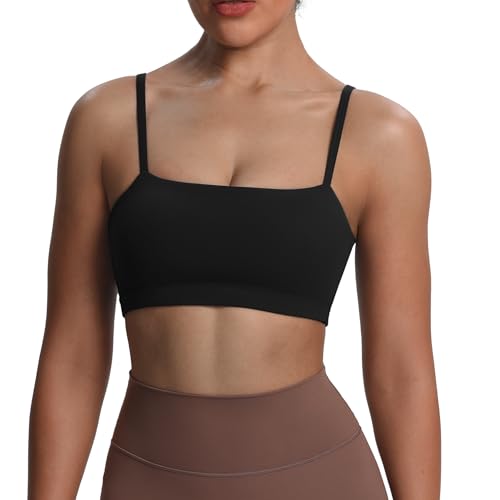 Aoxjox Women's Workout Bandeau Bras Training Fitness Running Yoga Crop Tank