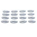 Japanese Jewel Lock Hijab Safety Pins, Plastic Cover Stainless Steel Pins Oval Safety Pin for Safely Locking Clothes Brooch Pins Scarf Clips Set of 16 (White)