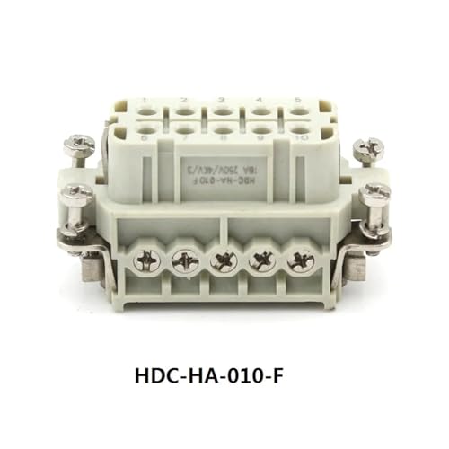 Conector industrial HDC-HA-010 resistente de 10 pines y 16A 6