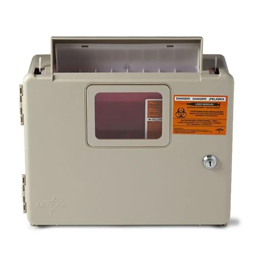 Image of Medline 5 Quart Locking Sharps Cabinet (Pack of 5)