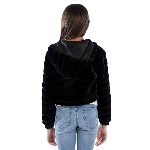 Image of Speechless Girls' Long Sleeve Boxy Faux Fur Jacket