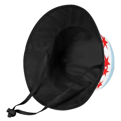 Chicago FlagChildren's Bucket Hat for Boys and Girls, Breathable Summer Beach Hat54cm2