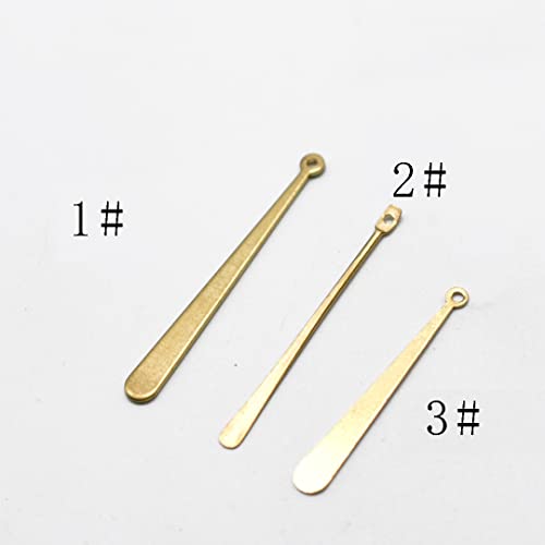Brass Pendant Set for Jewelry Making - 60 Pieces, 3 Styles
