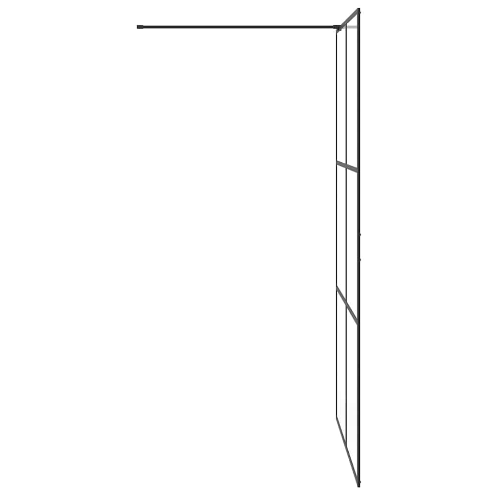 Fengshui Mampara de ducha de cristal templado transparente, 115 x 195 cm | Cristal de seguridad de 5 mm, marco de aluminio, perfil ajustable, fácil de limpiar