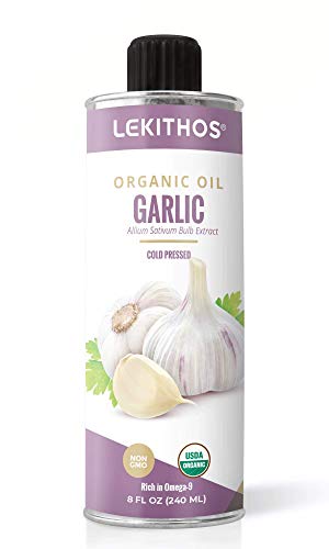 Lekithos Organic Garlic Oil - 8 fl. oz. - Olive Oil Infused with ...