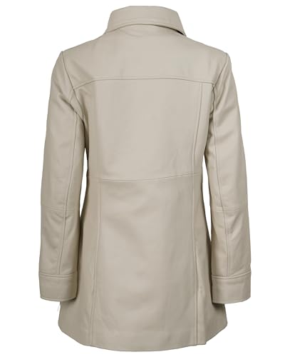 Image of Blingsoul Women's Lambskin Leather Car Coat - Vintage Real Long Leather Jacket for Women