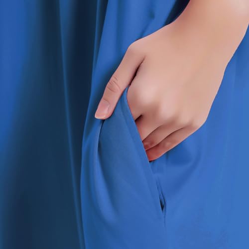 Image of KFUBUO Plus Size Nightgowns for Women Oversized Sleep Tshirts Dress Short Sleeves Sleepwear With Pocket Fit S-5XL