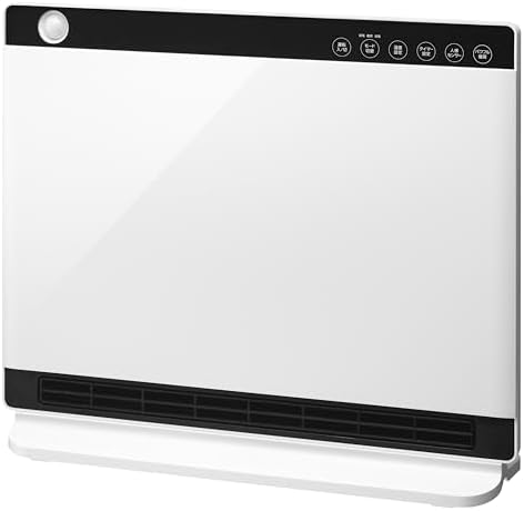 スリーアップ 人感/室温センサー付 1200W パワフル暖房器具 大風量 パネルセラミックヒーター ヒートワイドスリム ホワイト 2236WH