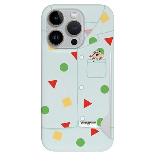 iPhone 16 Pro Max 用 ケース クレヨンしんちゃん パジャマ ミント 薄型 カード収納 スリム ハードケース 【日本国内発送】 Crayon Shinchan Pajama Card Slim S1 Case スマホケース スマホカバー ア