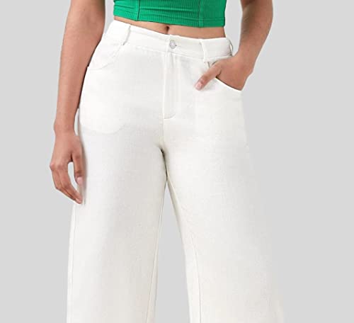 Image of Elendra Women Lycra - Bootcut Trousers Pant Wide Leg