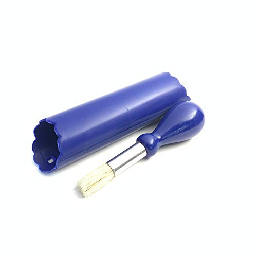 BonCera, All-in-one Premium Ceramic Garlic Grater Plate 4-Piece Set - Blue Cross Glazed Design and Style - For Garlic, Ginger, Chocolate, and more! - Comes with 5.25" Plate, Peeler, Brush, and Stand