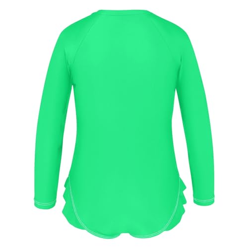 CHIFIGNO Spring Green One Piece Swimsuit for Girls Rash Guard Quick Dry Bathing Suit Kids 3T3